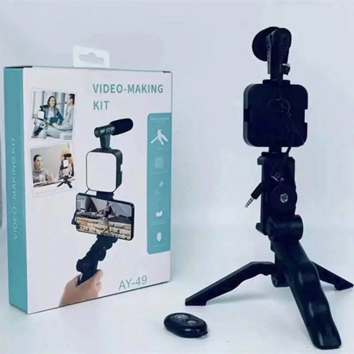 Portable Vlogging Kit Video Making Equipment with Tripod Bluetooth Control