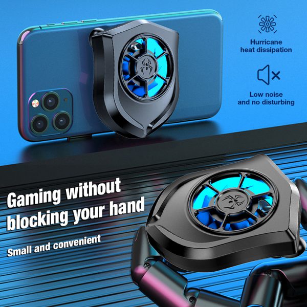 Portable Mobile Phone Gaming Cooler Gaming Radiator Stand Phone Cooling Fan