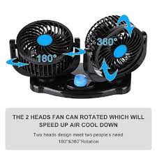 Car Universal Double Headed Fan 360* Degree