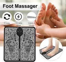 Ems Foot Massager | Electric Foot Massager Mat | Muscle Stimulation Foot Massager Pad for All | Folding Portable Feet Massage Machine | USB Rechargeable