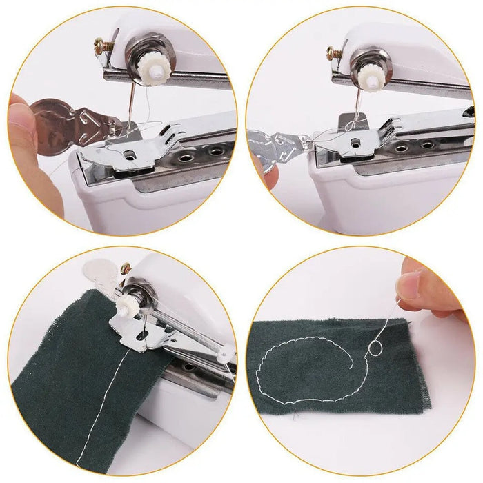 Portable Handheld Sewing Machine Mini Stitch Sew Needlework Cordless Clothes Fabrics Electric Sewing Machine